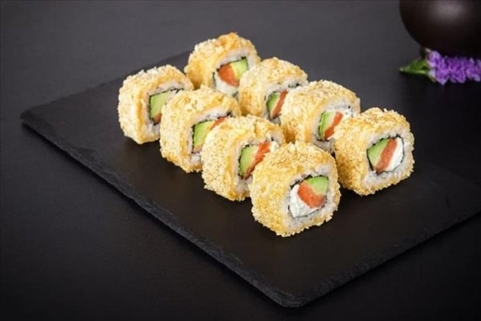 Темпура с лососем.