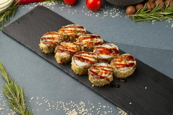 Темпура Лосось терияки.